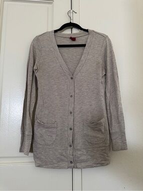 Merona Tan Button-Front V-Neck Cardigan